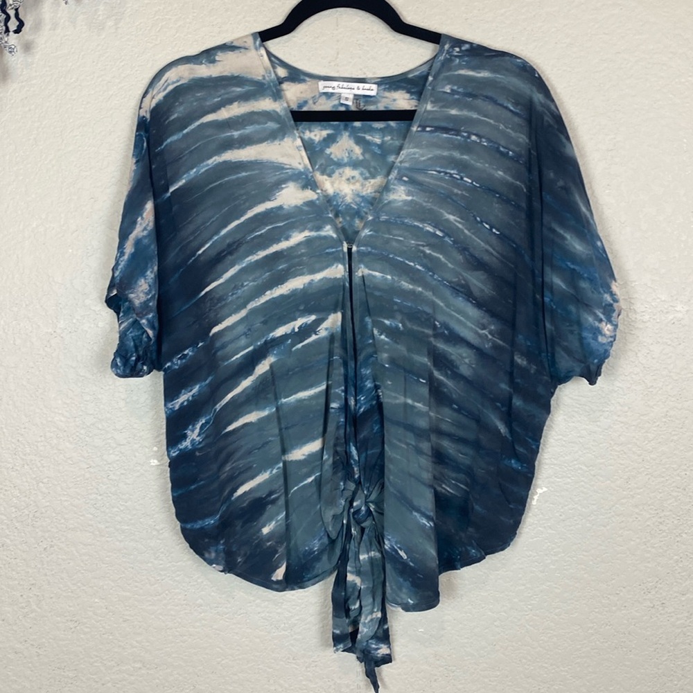 YFB tie dye tie front blouse - Picture 2 of 5